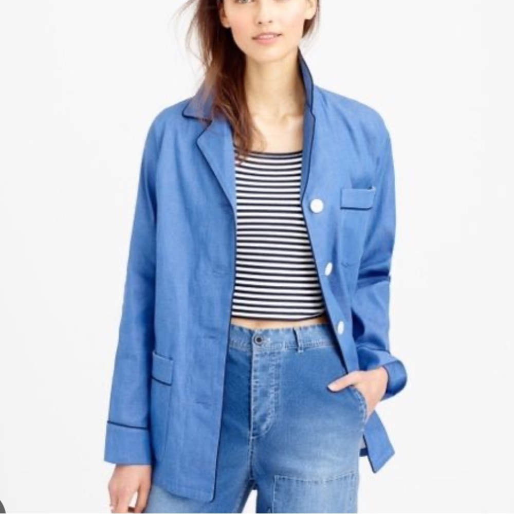 JCrew Collection Blue Button-Up Jacket
